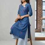 blue denim kurti