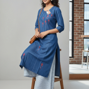 blue denim kurti